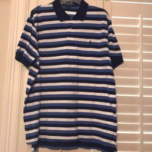 Striped short sleeve polo